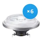 Flerpack 6x Philips MASTER LED Spot Reflektor G53 AR111 20W 1270lm 45D - 930 Varm Vit | Bästa färgåtergivning - Dimbar - Ersättare 100W