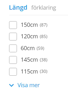 Filter l&auml;ngd lysr&ouml;r